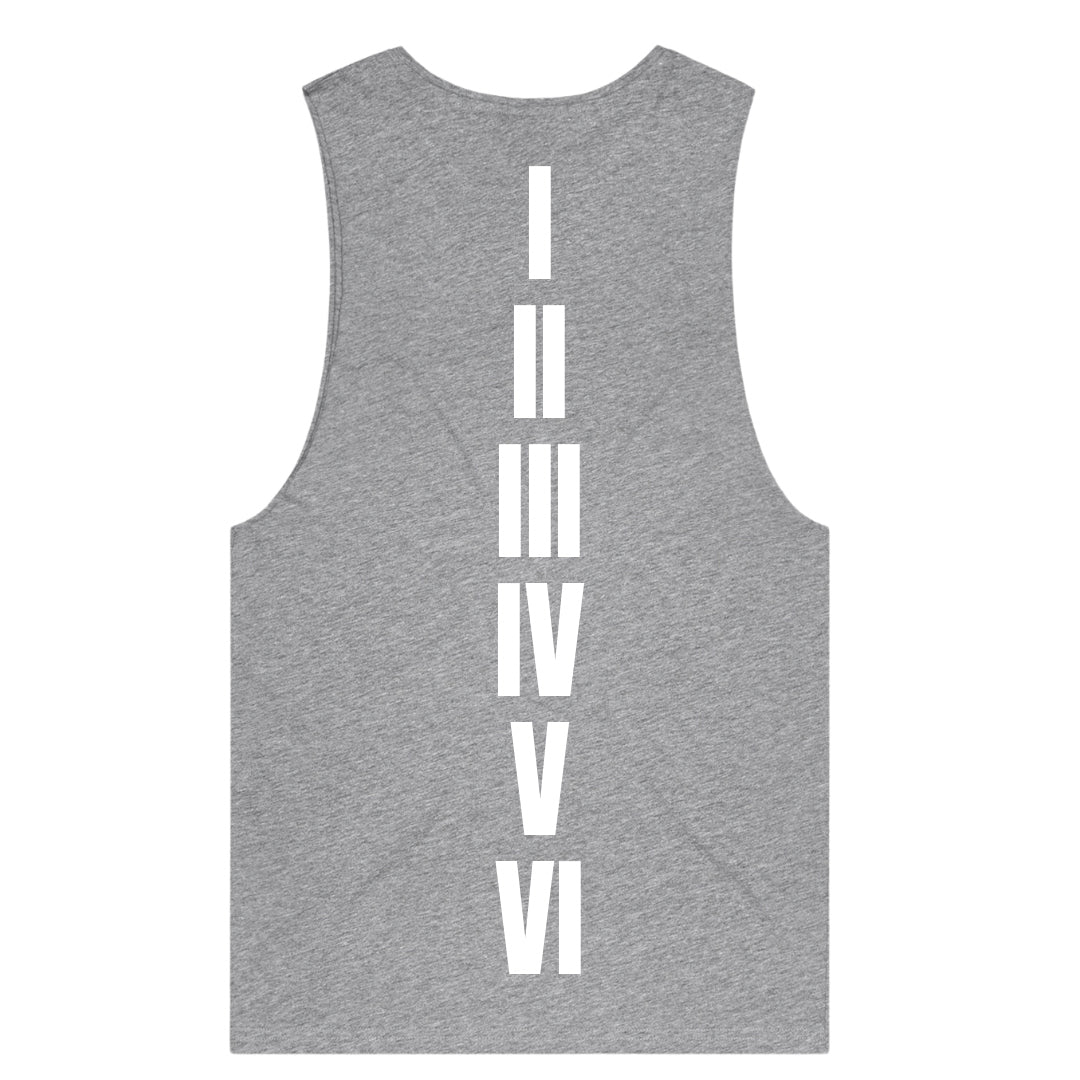 NUMERAL TANK - Grey Marle or Black