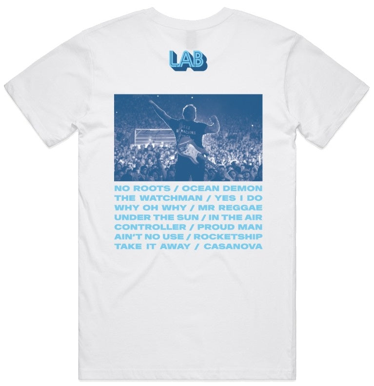 2026 Blue Logo Tee - White