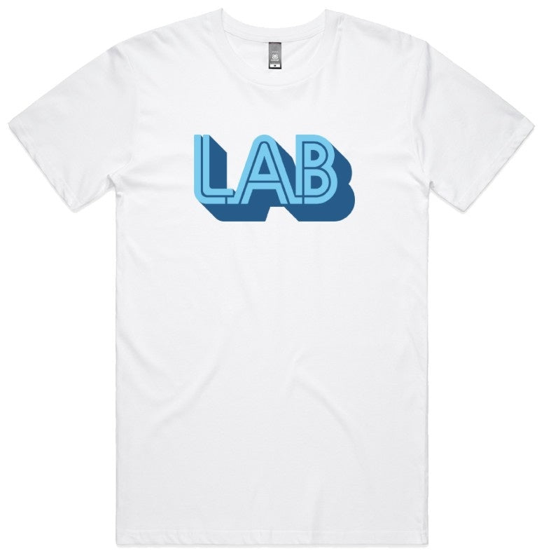 2026 Blue Logo Tee - White