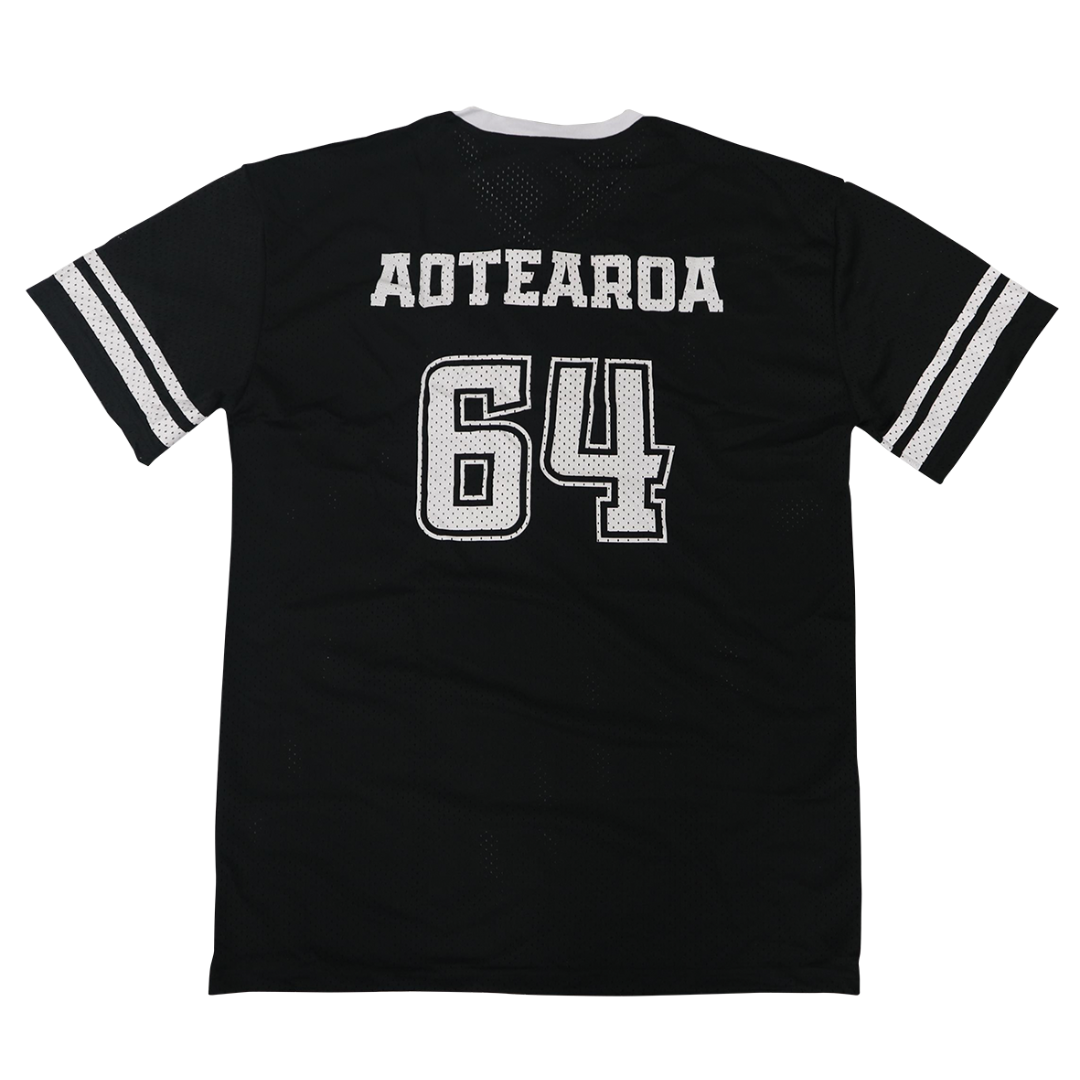 AOTEAROA FOOTBALL JERSEY - BLACK