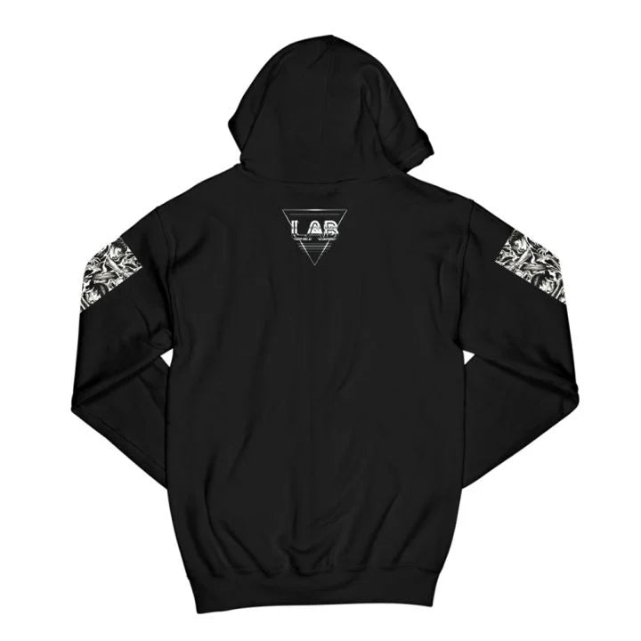 CIRCLE SLEEVES BLACK HOOD