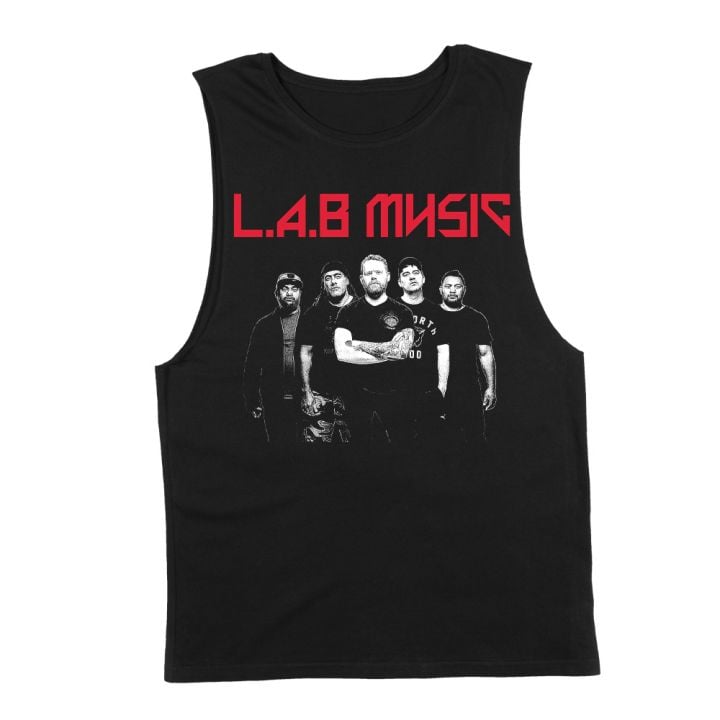 METAL LOGO BLACK TANK TOP